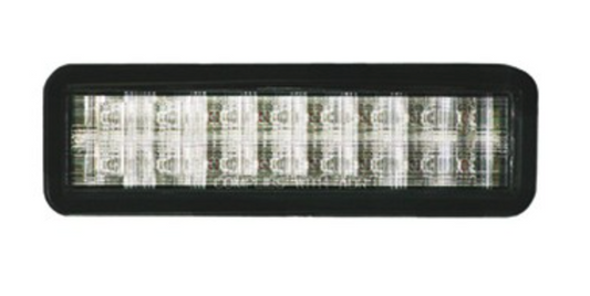 LED Front Indicator/Park Lamp 10-30V Amber/White LED Rect. Grommet Mount 159x49mm