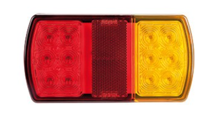 LED Rear Combination Lamp Kit 12V Stop/Tail/Ind/Ref Surface Mount 150x80mm Twin Pack