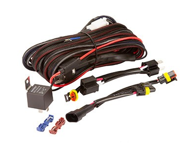 LED Bar Light Wiring Harness 12/24V GEN2 +&- Switching with H4 & HB4 Piggy Back Connectors