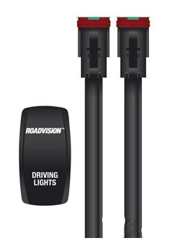 Driving Light Wiring Harness 12/24V GEN2 +&- Switching with H4 & HB4 Piggy Back Connectors