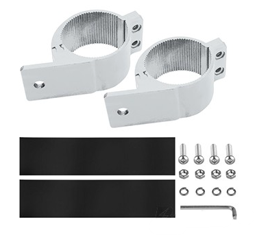 Bull Bar Clamp 49-54mm 2in Suits Bar & Work Light Tubular Silver