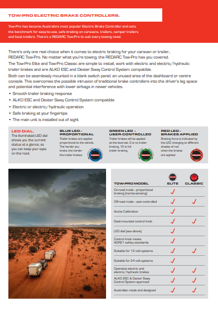 TOWPRO CLASSIC BRAKE CONTROLLR 12V 1,2 OR 3 AXLE INTERNAL MNT