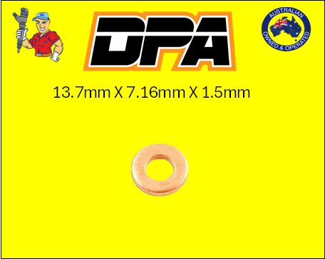 Injector Base Washer 13.7mm x 7.16mm x 1.5mm