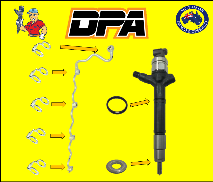Toyota Landcruiser Injector (3mm) Washer Kit DPF and Pre DPF