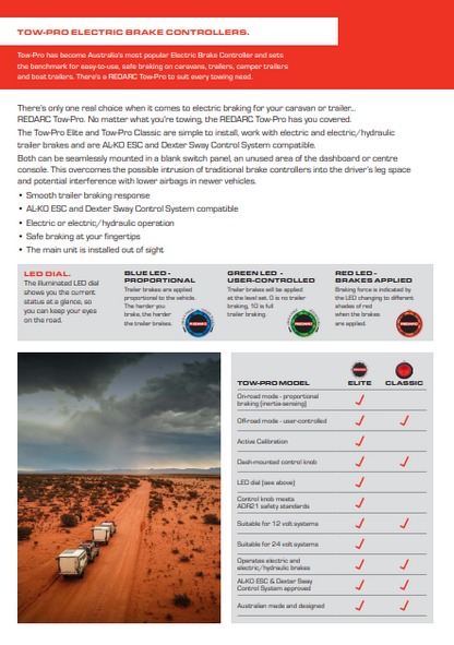 TowPro Elite Brake Controller 12/24V 1, 2 or 3 Axle Internal