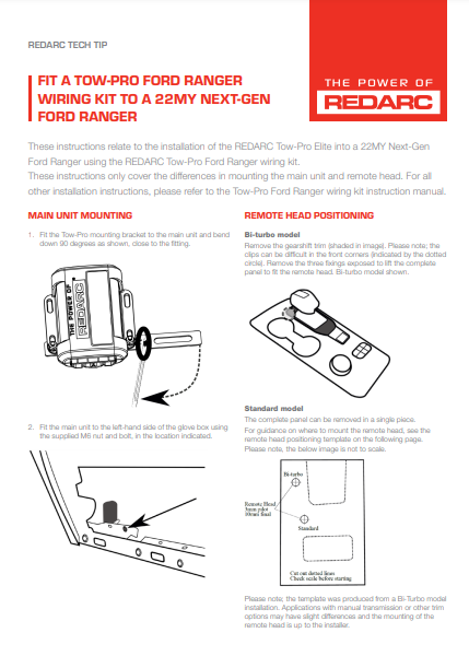 FORD RANGER & EVEREST 2019MY W/ AEB WIRING KIT T/S TOWPRO